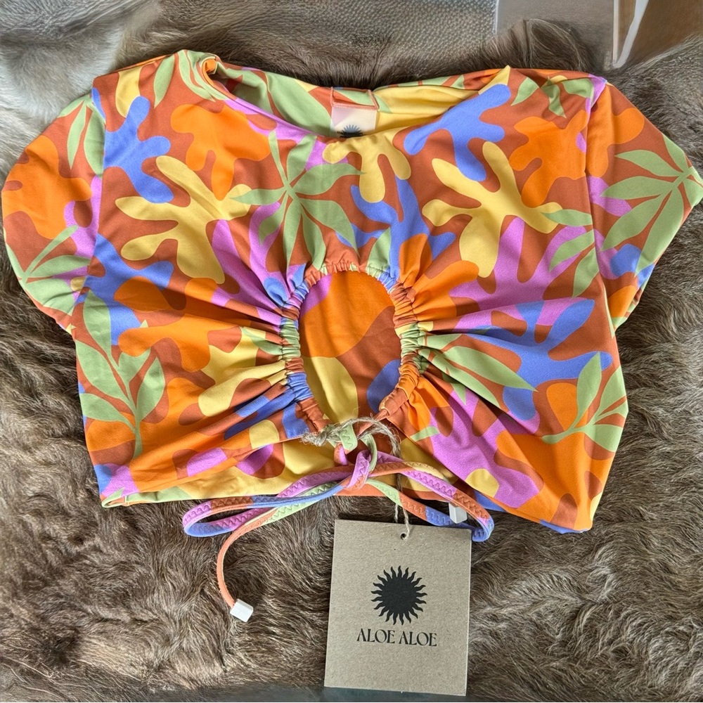 | Aloe & Aloe NWT | Aloe & Aloe Shave Ice Reversible Keyhole Crop Swim Top XS
